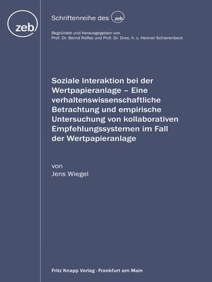 cover image of Soziale Interaktion bei der Wertpapieranlage